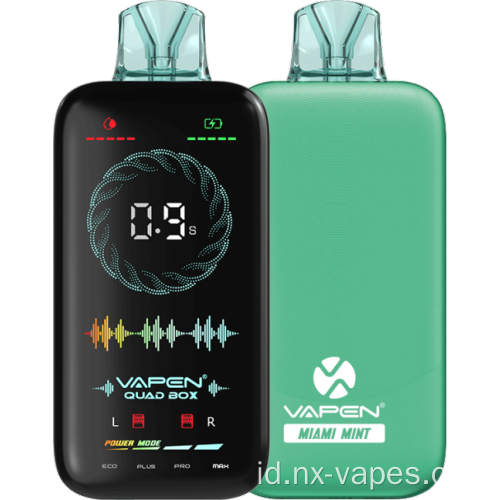 Vapen quad box 20000 puff harga vape sekali pakai